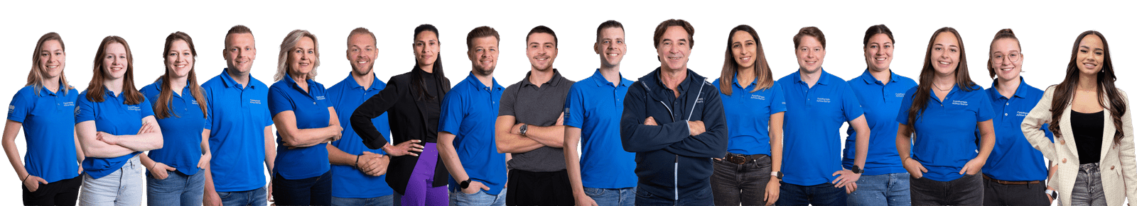 Team van fysiotherapeuten bij Fysiotherapie Strijp-S Eindhoven
